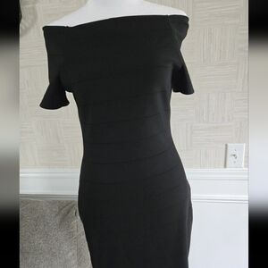 Fashion Nova Women's Bodycon Midi Dress Medium Black​ Great preowned condition